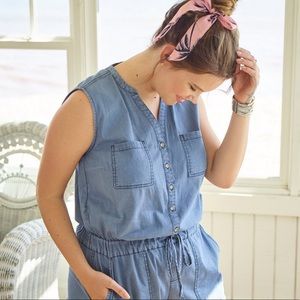 DENIM ROMPER